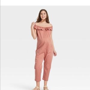 Mauve Maternity Jumpsuit